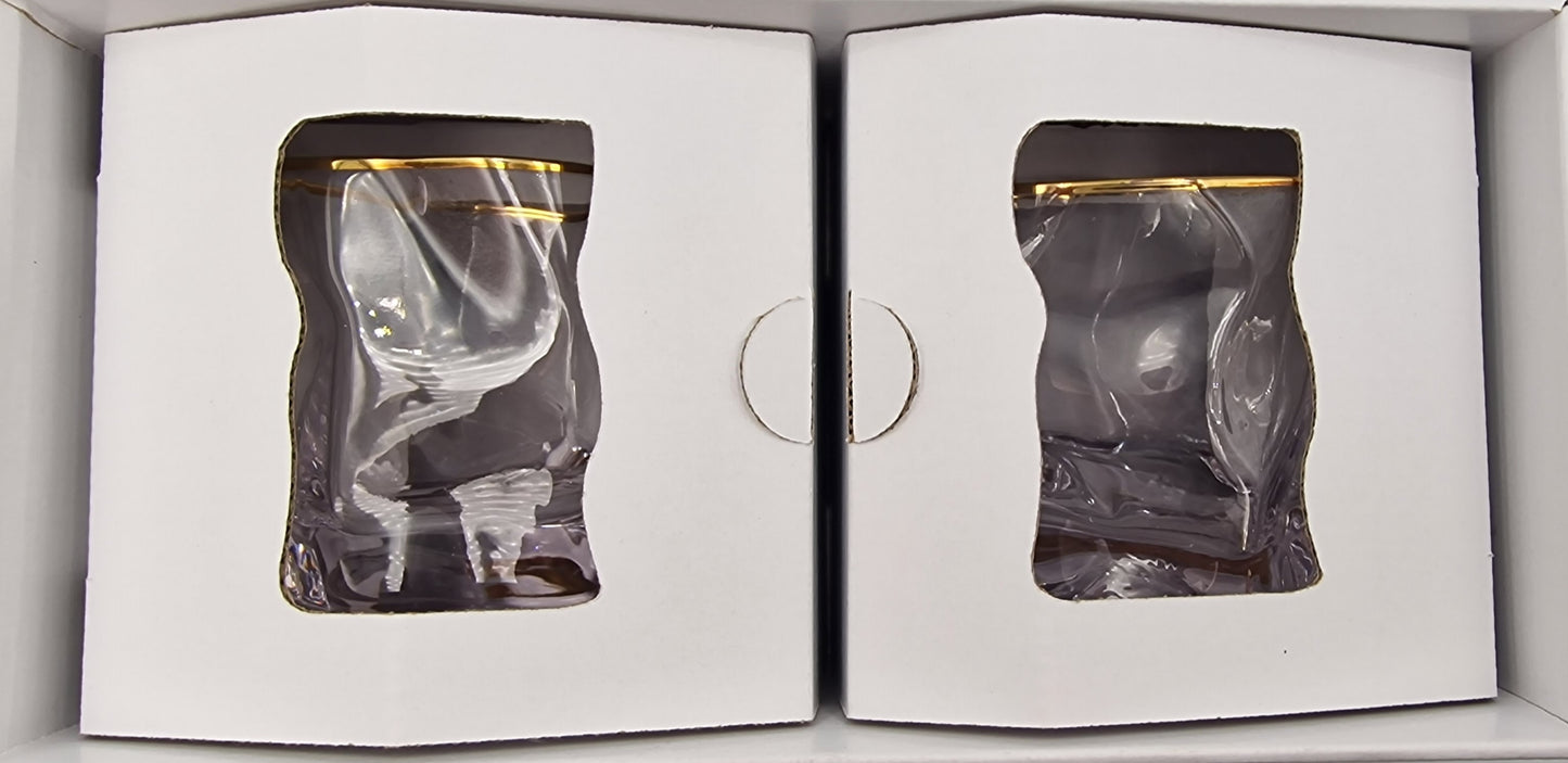 Set 2 kozarcev za žganje- Ecstasy of Gold