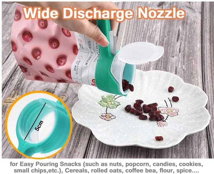 Priročna zapirala in dozirnice za vrečke, set 4 kos