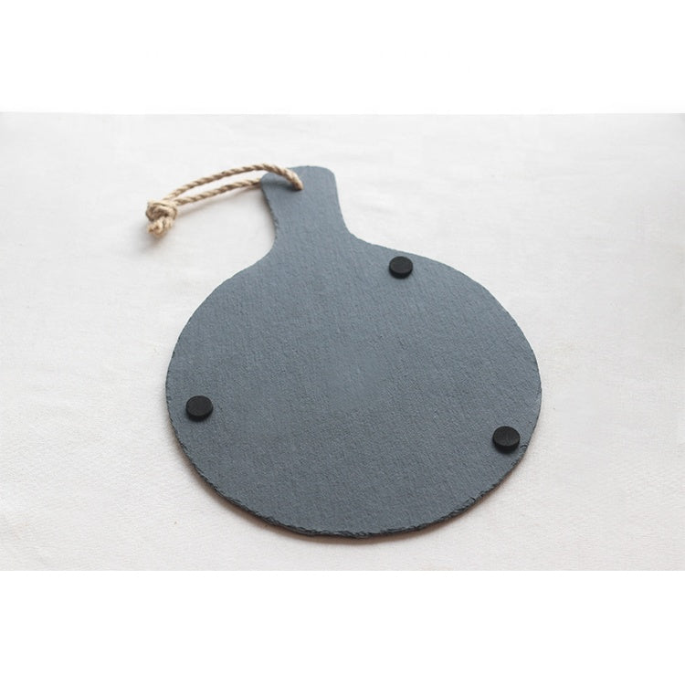 Postrežna podloga iz skrilavca -Okrogla z ročajem