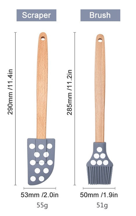 Silikonska lopatka in čopič -set