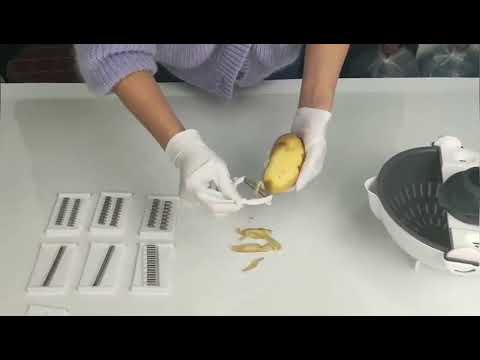 Posoda za odcejevanje s 7 nastavki za rezanje zelenjave